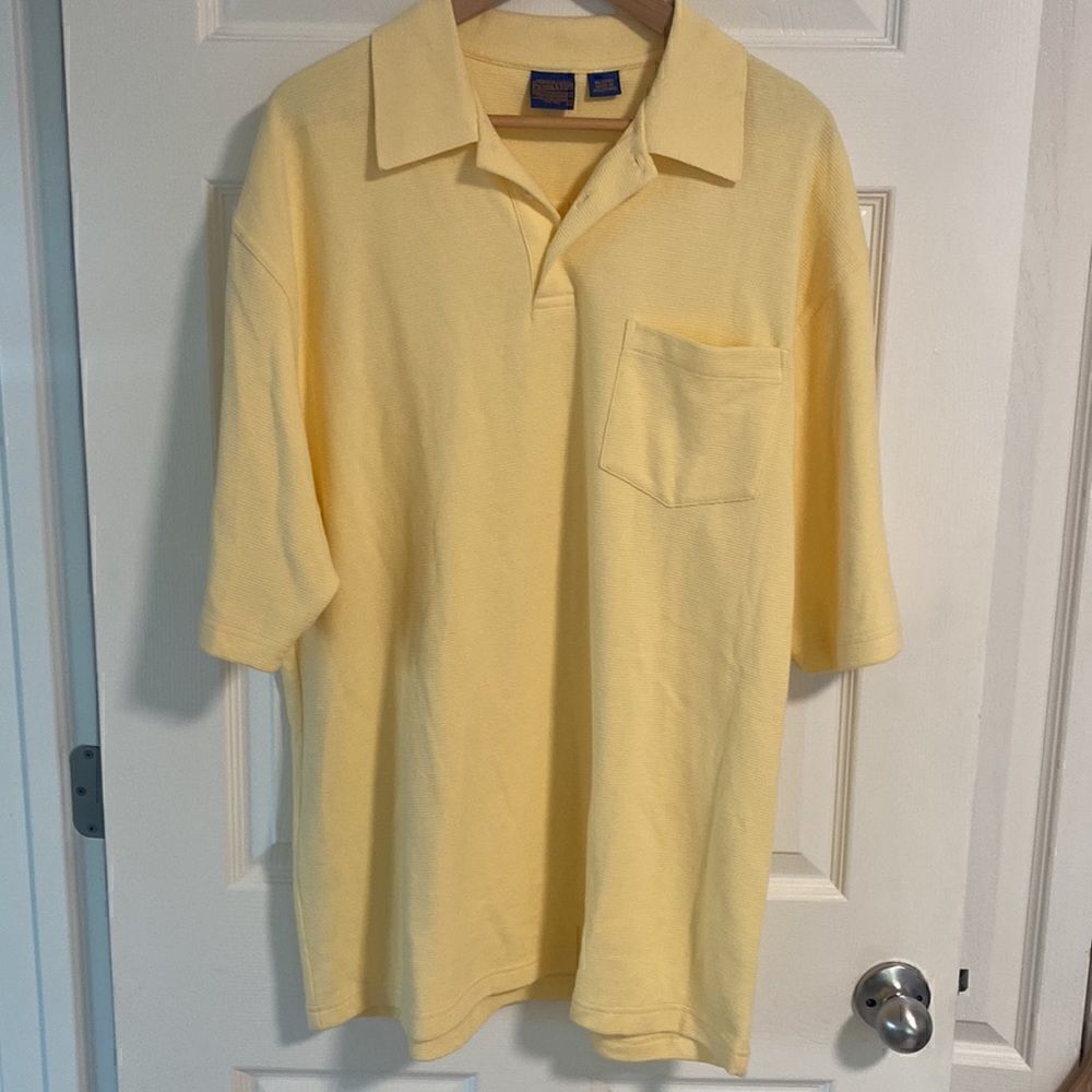 Pendleton Men’s Yellow Collared Short Sleeve Polo Shirt Size L